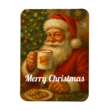 Vintage Santa Christmas Flexible Fridge Magnet 