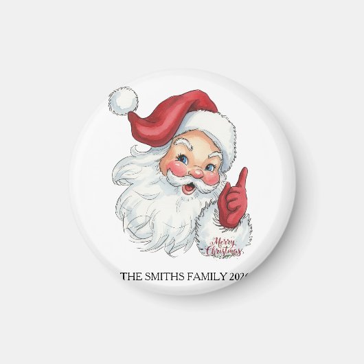 Vintage Santa Christmas Magnet (Voorkant)