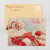 Vintage Santa Christmas Postcards Feestdagenkaart (Voorkant / Achterkant)