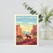 Vintage Santa Clarita California Briefkaart (Staand voorkant)