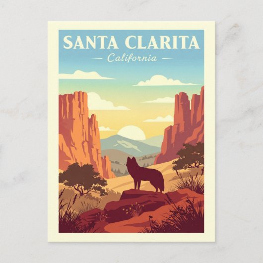 Vintage Santa Clarita California Briefkaart (Voorkant)