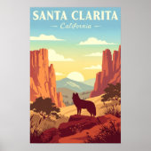 Vintage Santa Clarita California Poster (Voorkant)