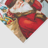 Vintage Santa Claus Calling Christmas Child Tissuepapier (Detail)