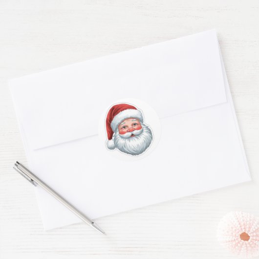 Vintage Santa Claus Christmas Sticker (Envelop)