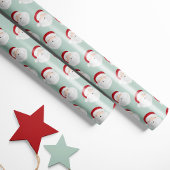 Vintage Santa Claus Mint Cadeaupapier