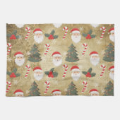 Vintage Santa Claus Pattern Theedoek (Horizontaal)