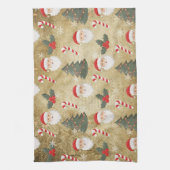 Vintage Santa Claus Pattern Theedoek (Verticaal)