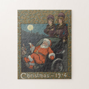 Vintage Santa Claus Preparing on Christmas Eve Legpuzzel