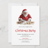 Vintage Santa Claus Script Font Christmas Dinner Kaart (Voorkant)