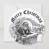 Vintage Santa Clause Christmas  Feestdagenkaart (Voorkant)