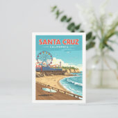 Vintage Santa Cruz Californië Briefkaart (Staand voorkant)
