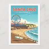 Vintage Santa Cruz Californië Briefkaart (Voorkant)