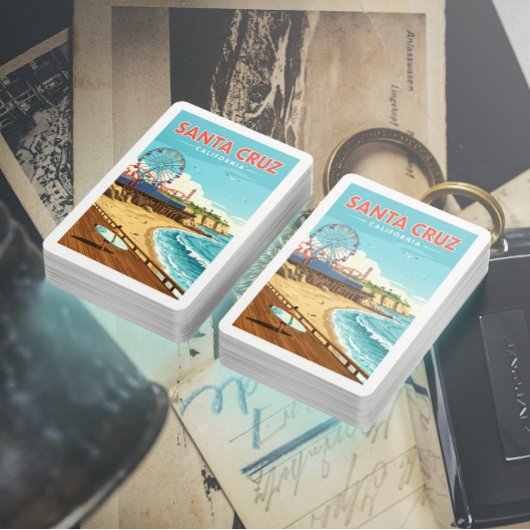 Vintage Santa Cruz Californië Pokerkaarten