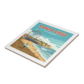 Vintage Santa Cruz Californië Tegeltje (Zijkant)