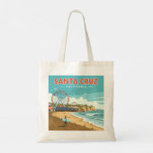 Vintage Santa Cruz Californië Tote Bag (Achterkant)