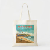 Vintage Santa Cruz Californië Tote Bag (Voorkant)