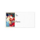 Vintage Santa en Angel Gift Label (Voorkant)