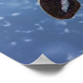 vintage santa en rendier poster (Hoek)