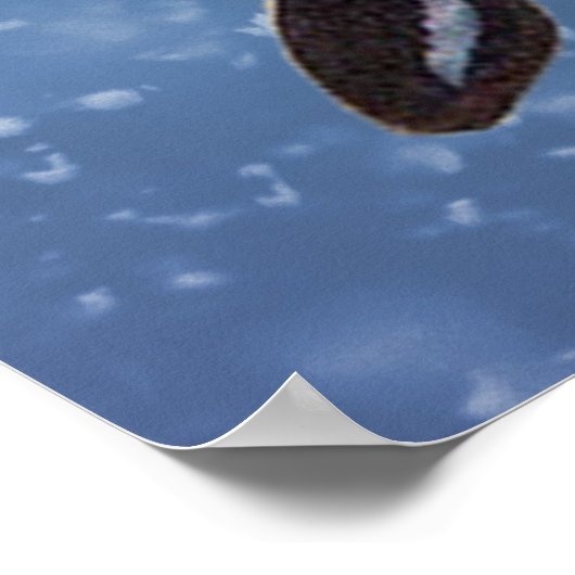 vintage santa en rendier poster (Hoek)