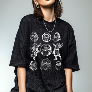 Vintage Santa Grafische Vrouwen T-shirt