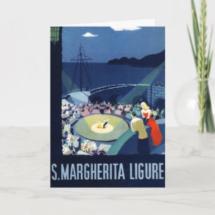 Vintage Santa Margherita Ligure Italië Toerisme Kaart