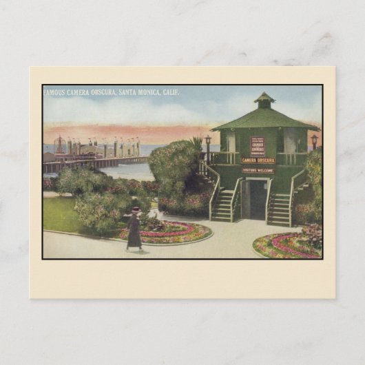 Vintage Santa Monica Camera Obscura Briefkaart (Voorkant)