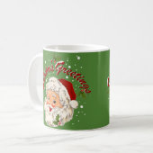 Vintage Santa No. 1  - Season's Greetings Koffiemok (Voorkant links)