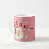 Vintage Santa No. 6 - Believe Koffiemok (Voorkant links)