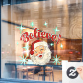 Vintage Santa No 6 Raamsticker (Cafe Raam)