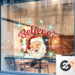 Vintage Santa No 6 Raamsticker