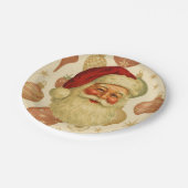 Vintage Santa Paper Plates Papieren Bordje (Gekanteld)