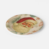 Vintage Santa Paper Plates Papieren Bordje (Gekanteld)