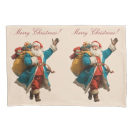 Vintage Santa Personalized Christmas Design Kussensloop