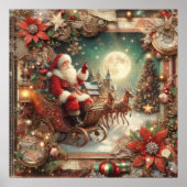 Vintage Santa Poster (Voorkant)