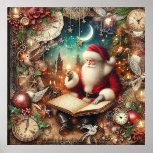 Vintage Santa Poster
