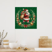 Vintage Santa Poster (Keuken)