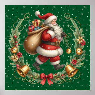 Vintage Santa Poster