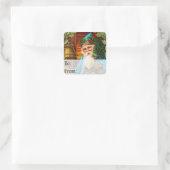 Vintage Santa Ringing Bell Gift Label (Tas)
