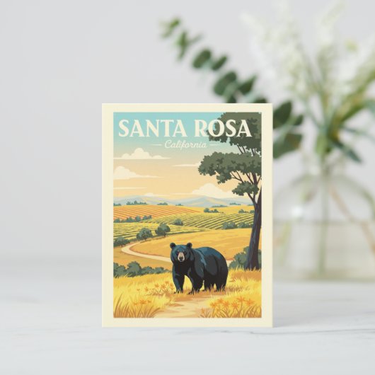 Vintage Santa Rosa California Briefkaart (Staand voorkant)