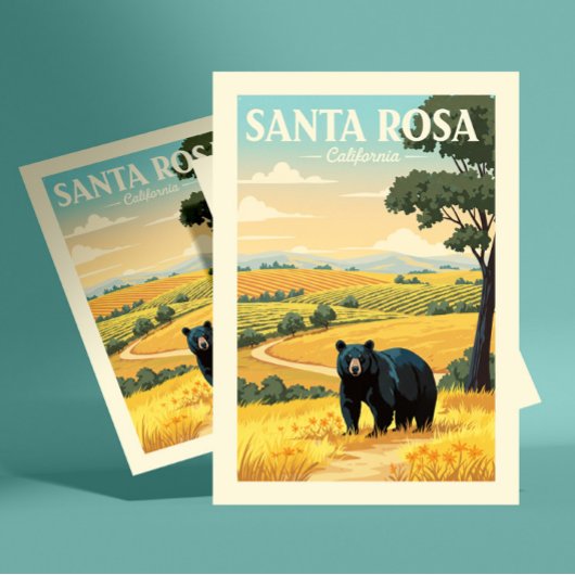 Vintage Santa Rosa California Briefkaart