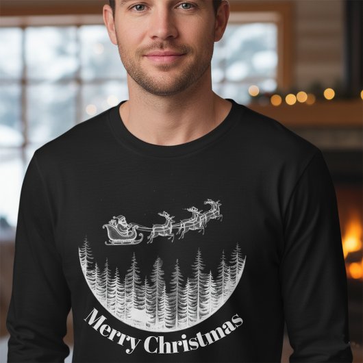 Vintage Santa Sleigh Christmas T-shirt