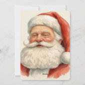 Vintage Santa & Snowfall – Elegant Christmas  Feestdagenkaart (Achterkant)