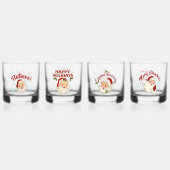 Vintage Santa Whisky Glas (Voorkant)