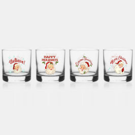 Vintage Santa Whisky Glas
