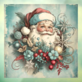 Vintage Santa Window Cling Raamsticker (Vel 3)