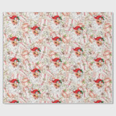 Vintage Santa Wrapping Paper Cadeaupapier (Vlak)