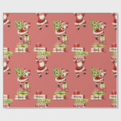 Vintage Santas Cadeaupapier (Vlak)