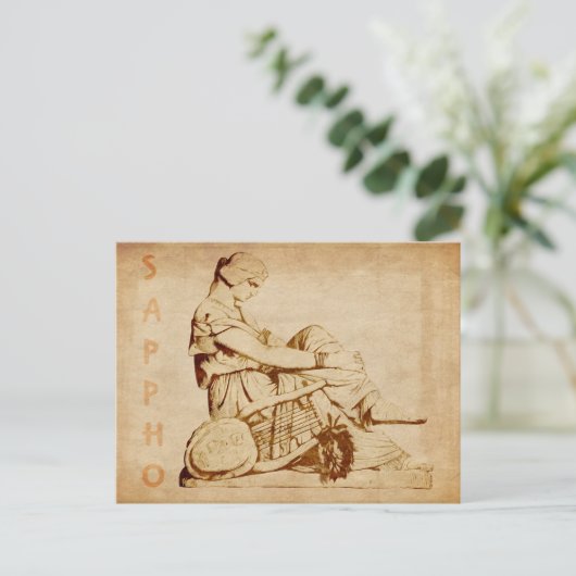 Vintage Sappho Briefkaart (Staand voorkant)