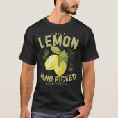Vintage sappige citroen fruitlabel t-shirt (Voorkant)