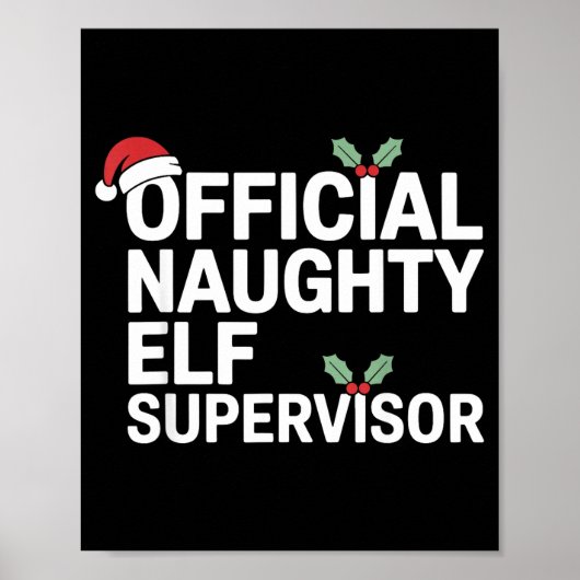 Vintage Sarcastic Hr Supervisor Christmas Matching Poster (Voorkant)